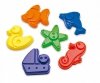 PLASTO Zestaw 6 dużych foremek 9-12 cm Różne kolory PLA2441