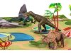 Zestaw Figurek Dinozaurów w kuferku + mata, Dinozaury 9 sztuk