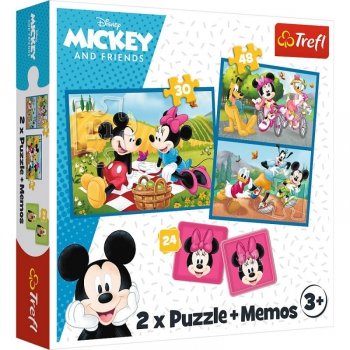 Trefl Puzzle 2w1 memos Poznaj bohaterów Disneya