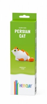 Tm Toys Masa plastyczna Hey Clay Figurka Puchate zwierzaki, Kot Perski