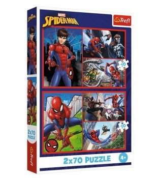 Trefl Puzzle 2x70 elementów Spiderman Pajęcze historie