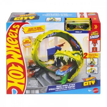 Hot Wheels Tor samochodowy City Zestaw Zakręcony tor węża