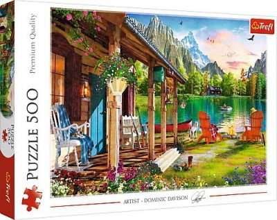 Puzzle 500el Domek w górach 37408 Trefl p8