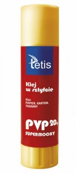 Klej w sztyfcie 20g PVP p12 TETIS cena za 1szt
