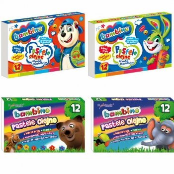 Pastele olejne 12kol. bambino MAJEWSKI mix cena za 1 szt