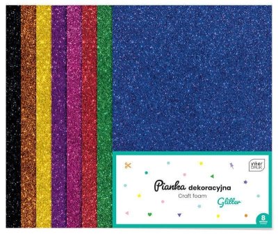 Pianka dekoracyjna 8szt. Glitter Brokat NC-002 YNJ