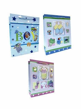 Torebka ozdobna prezentowa 3wz 9867A 30x40x12cm p12, mix cena za 1 szt