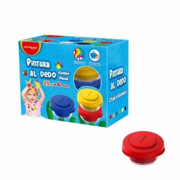 Farby do malowania palcami 6 kolorów 25ml w pudełku KEYROAD