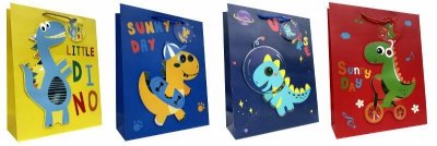 Torebka prezentowa Dino 385B 26x32x12cm mix cena za 1 szt