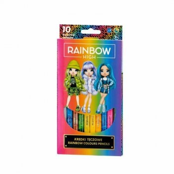 Kredki ołówkowe tęczowe - 10 kolorów Rainbow High ASTRA