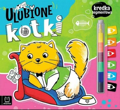 Książeczka Ulubione kotki. Kredka segmentowa