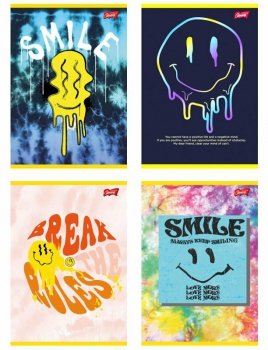 Zeszyt A5 32k krata laminowany KEEP SMILING p15 mix cena za 1szt