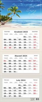 PROMO Kalendarz 2024 trójdzielny 82,5x34cm Widok
