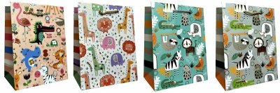 Torebka ozdobna prezentowa JP656C 18x23x10cm mix cena za 1 szt