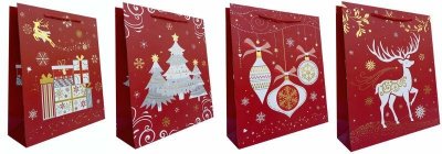 Torebka ozdobna prezentowa JP 957C 18x23x10cm mix cena za 1 szt