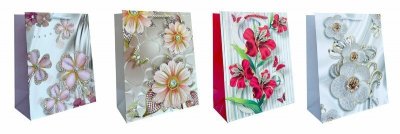 Torebka ozdobna prezentowa JP 615B 26x32x10cm mix cena za 1 szt