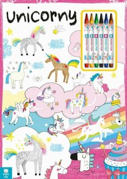 Książeczka Kredka świecowa. Unicorny Jednorożce