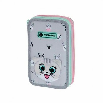 Piórnik podwójny bez wyposażenia Astrabag Kitty The Cute AC2