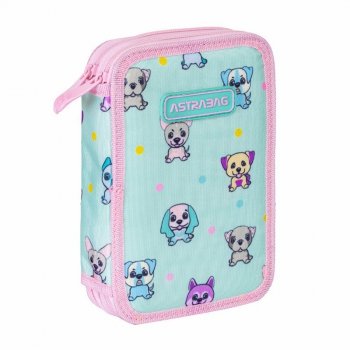 Piórnik podwójny bez wyposażenia ASTRABAG PUPPIES WORLD 503024002
