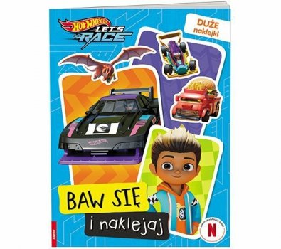 Książeczka Hot Wheels. Let's race. Baw się i naklejaj. STB-1601