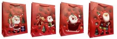 Torebka ozdobna prezentowa JP DW10205B 26x32x10 cm mix cena za 1 szt