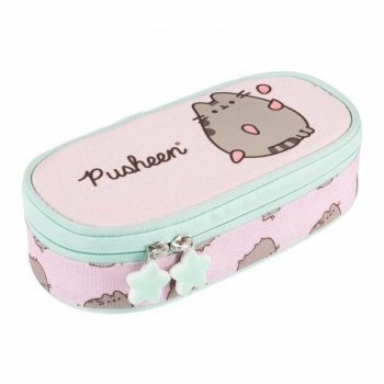 Piórnik saszetka usztywniona z wewnętrzną klapką Pusheen pink