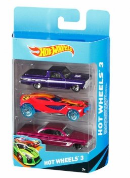 Hot Wheels Auto 1:64 K5904 trzypak p12 MATTEL mix