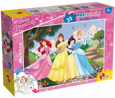 PROMO Puzzle dwustronne Maxi 35 elementów Princess Księżniczki 66704 LISCIANI