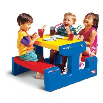 Little tikes Stolik piknikowy do zabawy Junior niebieski 479500070