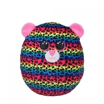 Maskotka poduszka TY Squish-a-Boos wielokolorowy leopard - DOTTY, 22 cm - Medium 39286