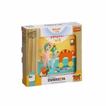 PROMO Drewniana książeczka Poznaj zwierzęta-Bobaski i Miś 61498 TREFL