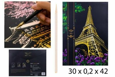 PROMO Zdrapywanka kopertowa Wieża Aifel 40,5x28,5 cm 1006241 (5324F)