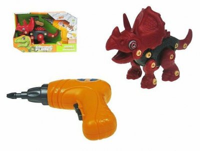 PROMO Dinozaur do skręcania 20cm z wiertarką RS009-3
