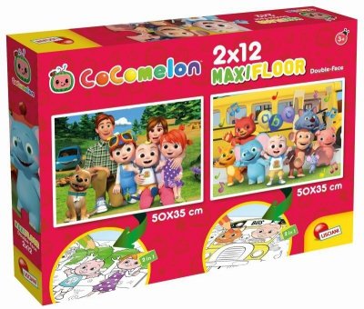 Puzzle dwustronne podłogowe 2x12el. Chodźmy na spacer 91126 LISCIANI Cocomelon