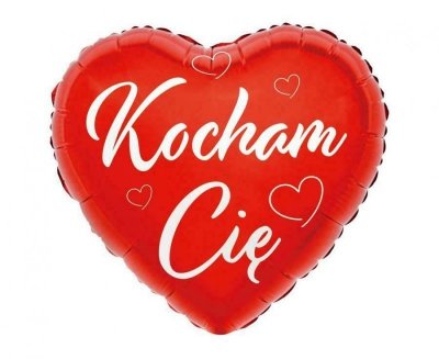 Balon foliowy samozamykający Kocham Cię / 37 cm (18) FG-SKCC