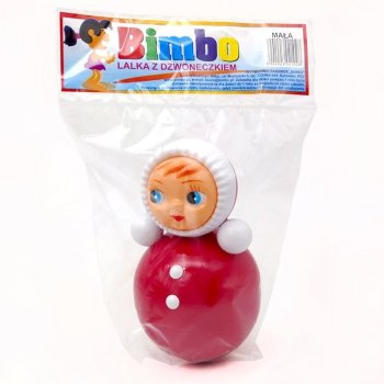 Bimbo wańka-wstańka lalka z dzwoneczkiem mała