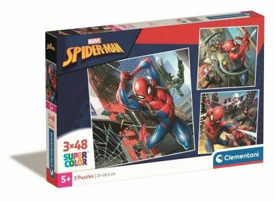 PROMO Clementoni Puzzle 3x48el SuperColor square Marvel Spiderman 25316