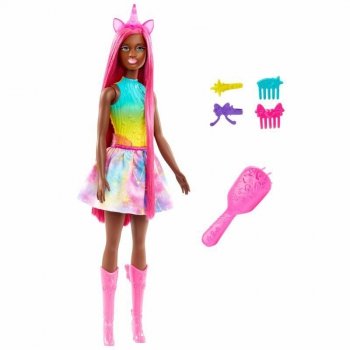 Barbie Lalka Jednorożec długie włosy HRR01 MATTEL