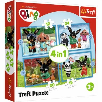 Puzzle 4w1 Wesoły Bing 34631 Trefl