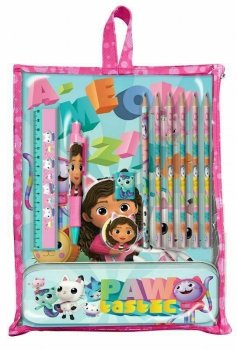 Zestaw piśmienniczy 12el. Koci Domek Gabi. Gabby's Dollhouse GD00062 Kids Euroswan