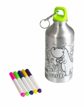Bidon metalowy 500ml z Dinozaurem do kolorowania 2000031
