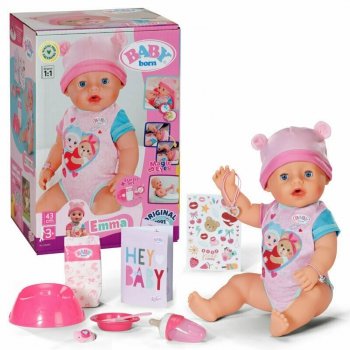 PROMO Baby born Lalka bobas Emma 43cm + akcesoria 834800