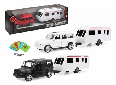 Auto XED Jeep + przyczepa kempingowa 2001126 mix cena za 1 szt