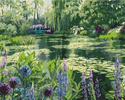 Malowanie po numerach Staw z liliami 50x40cm 1008323