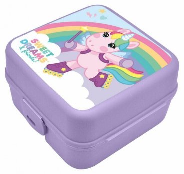 Pudełko śniadaniowe z przegródkami 14x14x8cm Sweet dreams KL11534 Kids Euroswan