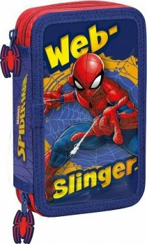 Piórnik dwukomorowy z wyposażeniem Spiderman SP50054 Kids Euroswan