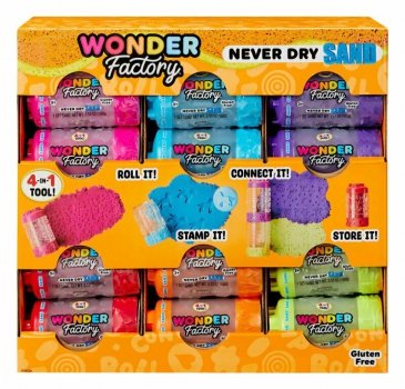 MGA Wonder Factory Never Dry Piasek kinetyczny Singles 595175 p36 mix cena za 1 szt