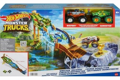 PROMO HOT WHEELS MONSTER TRUCKS Wyścig wraków HJG32