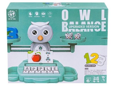 Gra Nauka Liczenia Oraz Angielskiego Fiszki - Równoważnia Waga Szalkowa Sówka Sowa - Owl Balance Przecena 1 - DK