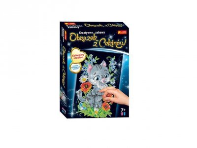 RANOK-CREATIVE Cekinowy obrazek Kotek 21990